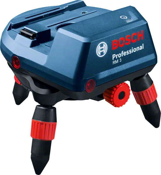 „ Bosch RM 3“ priedas su reguliuojamo ilgio trikojo kojelėmis.