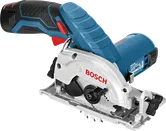 „ Bosch GKS 12V-26“ akumuliatorinis diskinis pjūklas medienos pjovimui.