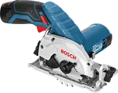 „ Bosch GKS 12V-26“ akumuliatorinis diskinis pjūklas medienos pjovimui.