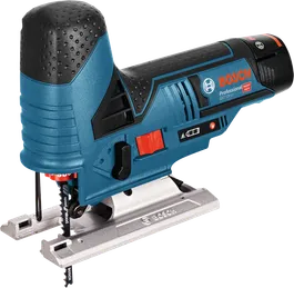 „ Bosch GST 12V-LI“ akumuliatorinis siaurapjūklis tiksliam pjovimui.