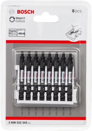 „Bosch Impact Control“ atsuktuvų antgalių rinkinys, 8 dalių.