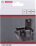 „Bosch“ 12 V 1,5 Ah NiMH akumuliatorių blokas.