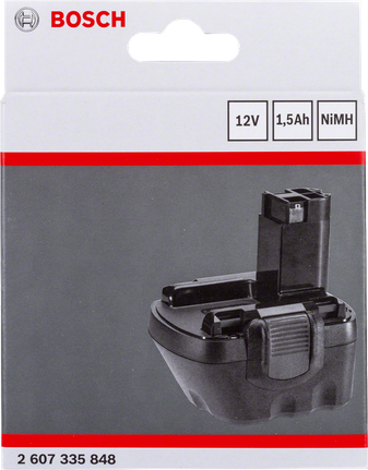 „Bosch“ 12 V 1,5 Ah NiMH akumuliatorių blokas.