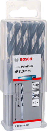 „Bosch HSS PointTeQ“ 7,3 mm grąžtai.
