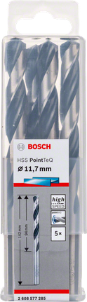 „Bosch HSS“ spiralinių grąžtų „PointTeQ“ 11,7 mm rinkinys.