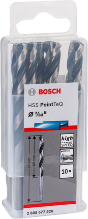 „ Bosch HSS PointTeQ 7/32“ grąžtų rinkinys.