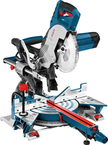 „Bosch GCM 8 SJL“ slankiojantis kampinis pjūklas su 216 mm disku.