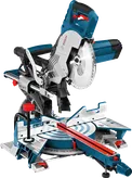 „Bosch GCM 8 SJL“ slankiojantis kampinis pjūklas su 216 mm disku.