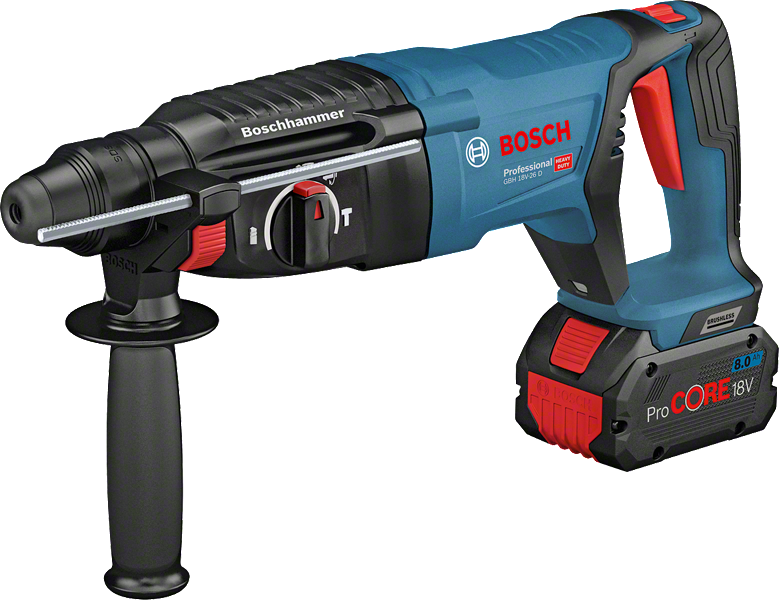 „Bosch GBH 18V-26 D“ akumuliatorinis perforatorius SDS plus.