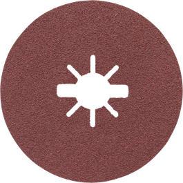 „Bosch“ šlifavimo diskas su žvaigždės formos centrine skyle.