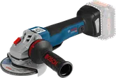 Akumuliatorinis kampinis šlifuoklis „ Bosch GWS 18V-10 PC“.