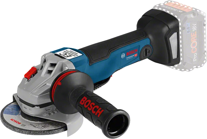 Akumuliatorinis kampinis šlifuoklis „ Bosch GWS 18V-10 PC“.