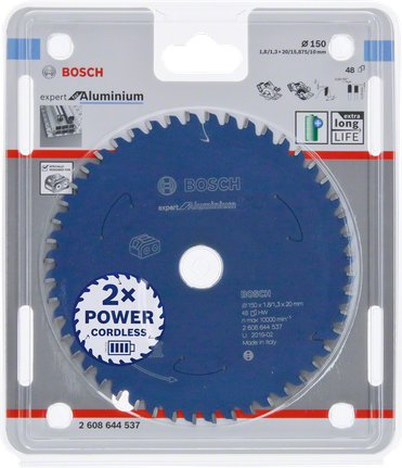 „Bosch Expert for Aluminum“ diskinio pjūklo diskas akumuliatoriniams pjūklams, 150 mm.