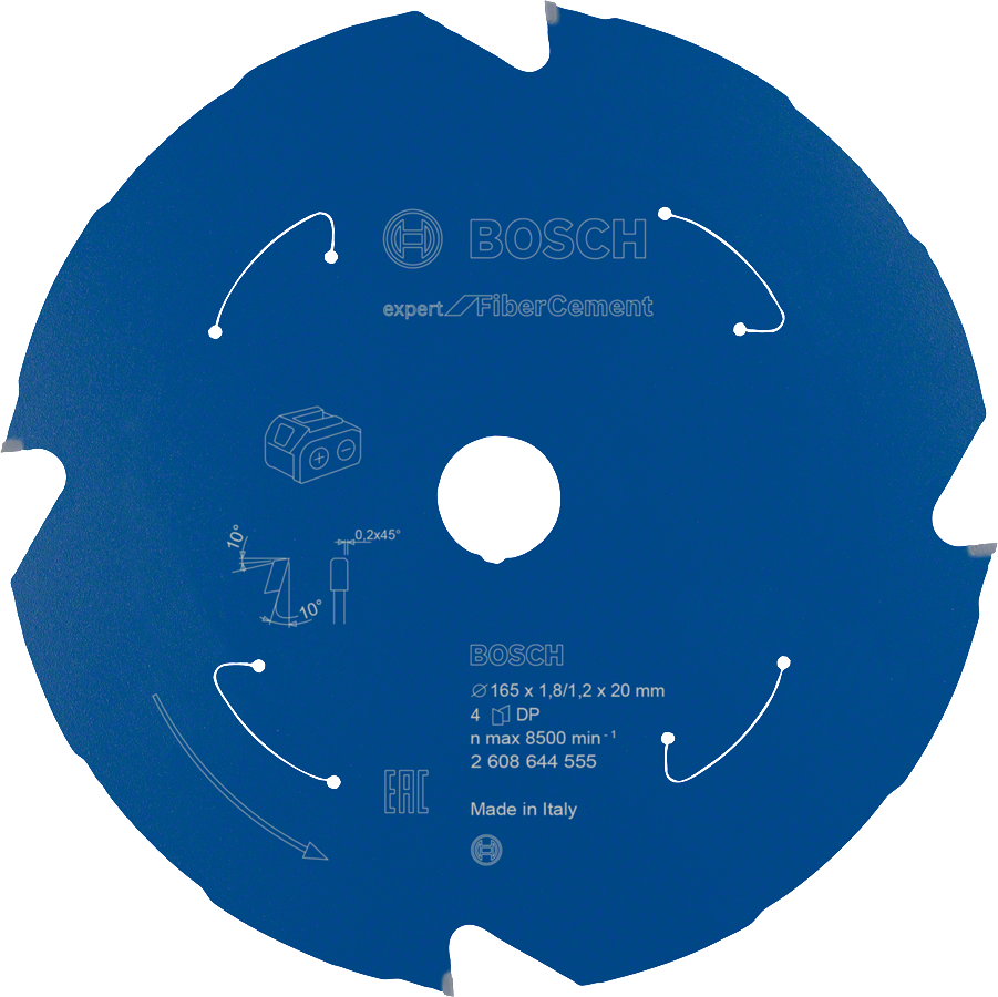 „Bosch Expert for Fibre Cement“ diskinis pjūklas, 165 mm.