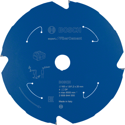 „Bosch Expert for Fibre Cement“ diskinis pjūklas, 165 mm.