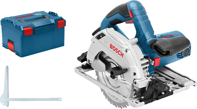 „Bosch GKS 55 GCE“ diskinis pjūklas su L-BOXX dėklu.