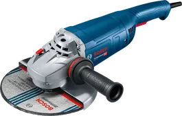 „Bosch GWS 22-230 P“ kampinis šlifuoklis su ergonomiška rankena.