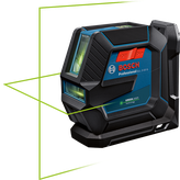 „Bosch GLL 2-15 G“ lazerinis nivelyras su žaliu spinduliu.