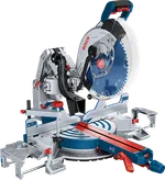 Akumuliatorinis kampinis pjūklas „Bosch GCM 18V-305 GDC“ su 305 mm disku.
