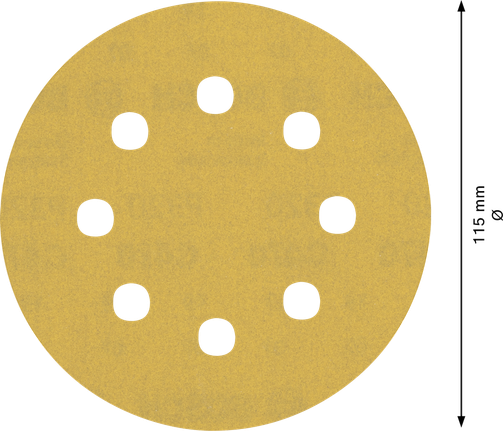 „Bosch EXPERT C470“ 320 grūdėtumo 8 skylių šlifavimo diskas.