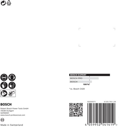 „Bosch EXPERT C470“ 125 mm švitrinio popieriaus pakuotė, 5 vnt.