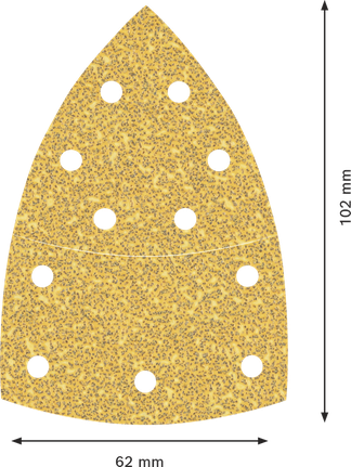 „Bosch EXPERT C470“ švitrinio popieriaus lapas, 102x62 mm, 11 skylių.