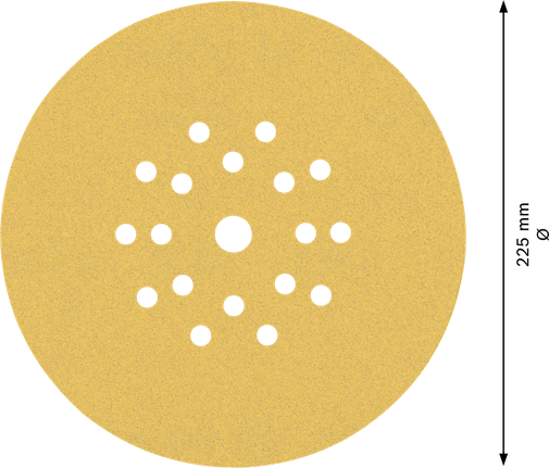 „Bosch EXPERT C470“ švitrinis popierius, 225 mm, 19 skylių, G120.