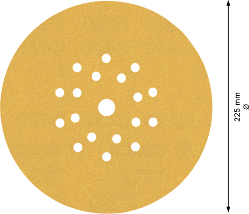 „Bosch EXPERT C470“ švitrinis popierius, 225 mm, 19 skylių, G220.