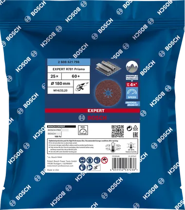 „Bosch EXPERT R781 Prisma“ keramikinis pluošto diskas, 180 mm, G 60.