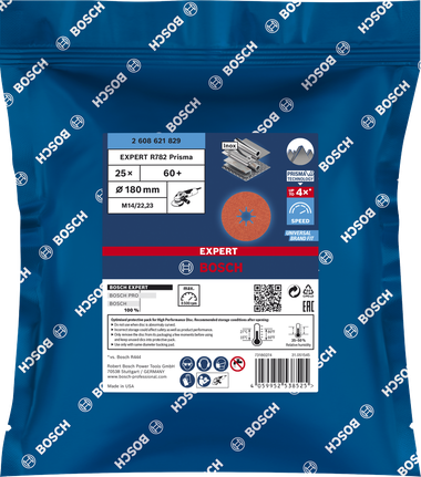 Bosch EXPERT R782 Prisma keraminis pluošto diskas 180 mm 60+.