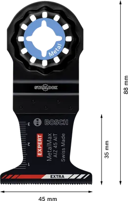 „Bosch EXPERT MetalMax AIZ 45 AIT“ karbido daugiafunkcio įrankio ašmenys.