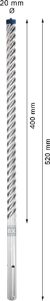 „Bosch EXPERT SDS max-8X“ smūginis grąžtas 20x400x520 mm.