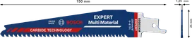 „Bosch EXPERT Multi Material“ karbido tiesinio pjūklo diskas.