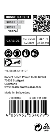 „Bosch EXPERT Wood with Metal Demolition S967XHM“ karbido pjūklo diskų rinkinys.