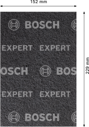 „Bosch EXPERT N880“ vilnos šlifavimo padas, vidutinio dydžio, 152 x 229 mm.