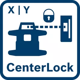 „CenterLock“ funkcija lazeris atranda imtuvo vidurį ir užfiksuoja jį