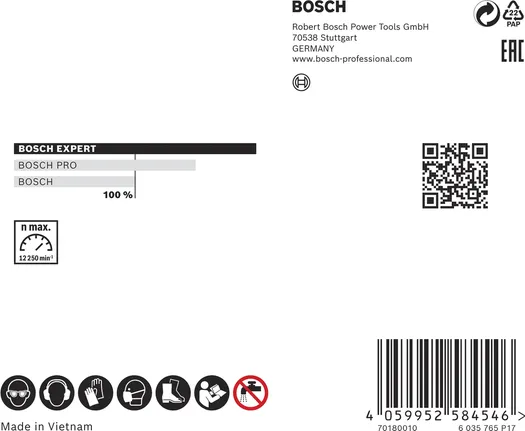 „Bosch EXPERT“ deimantinis vamzdžių pjovimo diskas „X-LOCK“ pakuotė.