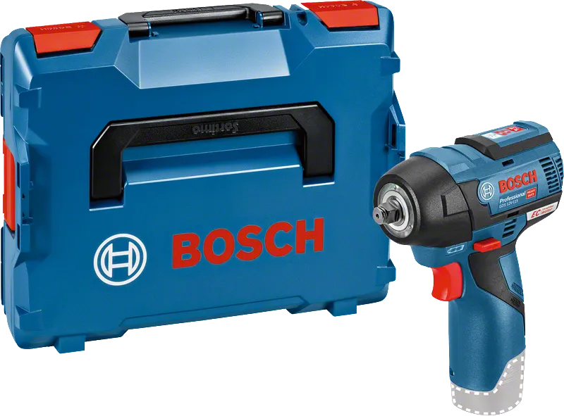 „ Bosch GDS 12V-115“ akumuliatorinis smūginis veržliasukis ir dėklas.