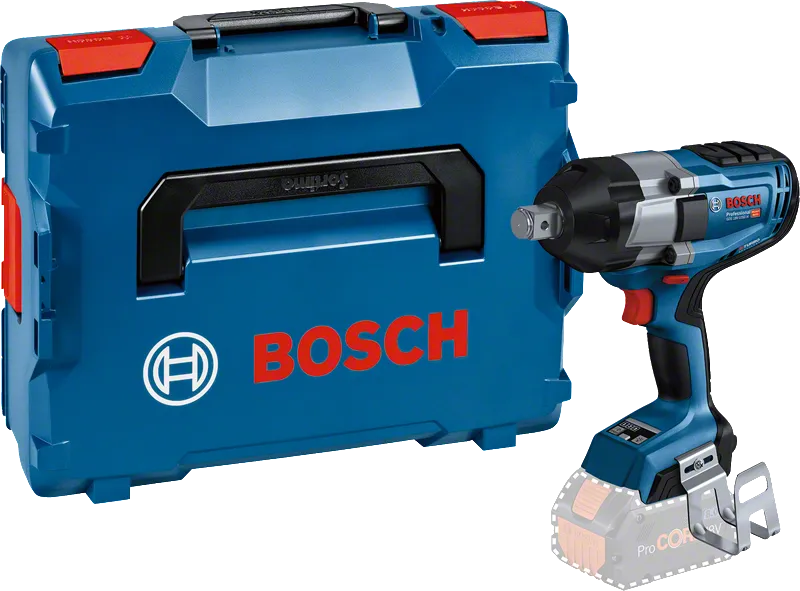 „Bosch GDS 18V-1050 H“ akumuliatorinis smūginis veržliasukis su nešiojimo dėklu.