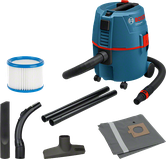 Bosch GAS 20 L SFC šlapio ir sauso valymo dulkių siurblių rinkinys.