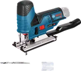 „ Bosch GST 12V-70“ akumuliatorinis siaurapjūklis su peiliuku.