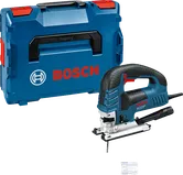 „Bosch GST 150 BCE“ siaurapjūklis su nešiojimo dėklu.