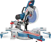 „ Bosch GCM 12 SDE“ slankiojantis kampinis pjūklas su reguliuojamais kampais.