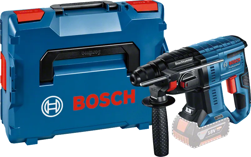 „Bosch GBH 18V-21“ perforatorius su nešiojimo dėklu.
