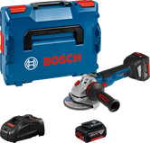 Akumuliatorinis kampinis šlifuoklis „ Bosch GWS 18V-10 SC“ su dėklu.