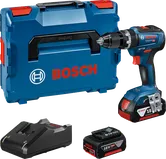 Akumuliatorinis gręžtuvas „ Bosch GSB 18V-55“ su dėklu ir akumuliatoriumi.