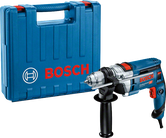 „Bosch GSB 16 RE“ smūginis gręžtuvas su nešiojimo dėklu.