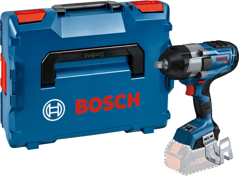 „Bosch GDS 18V-1000“ akumuliatorinis smūginis veržliasukis su dėklu.