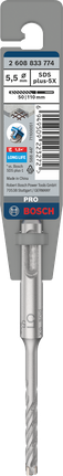 „Bosch SDS plus-5X“ grąžtas 5,5 × 110 mm.