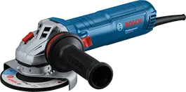 „Bosch GWS 12-125“ kampinis šlifuoklis su antivibracine rankena.